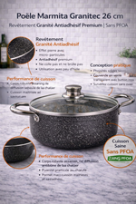 Poêle Marmita Granitec 26 cm – Revêtement Granité Antiadhésif Premium | Sans PFOA