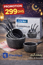 Batterie de Cuisine Granitec – Set 5 Casseroles en Granite Antiadhésif | Offre Ramadan