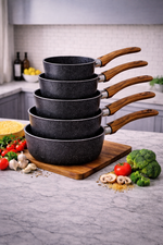 Set de 5 Casseroles en Granite Forgé Luxus – Revêtement Antiadhésif Premium | Sans PFOA