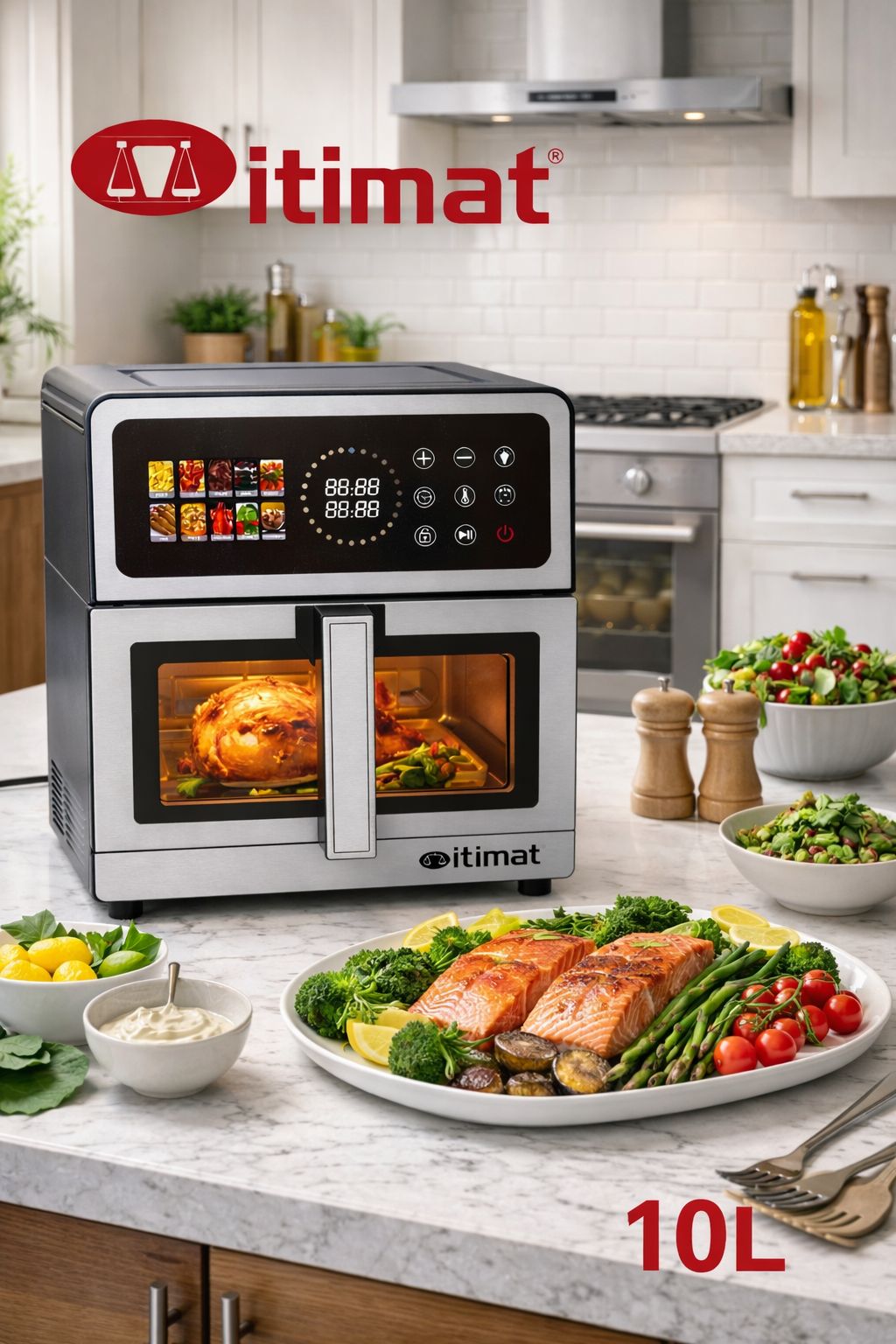 Air fryer ITIMAT 10L – Friture Sans Huile (Modèle IT-AF-108CL)